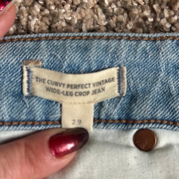 Madewell The Curvy Perfect Vintage Wide-Leg Crop Jean, Size 29, Altoona Wash - Picture 15 of 16